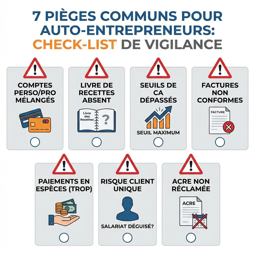 Les 7 pièges à éviter pour auto-entrepreneurs
